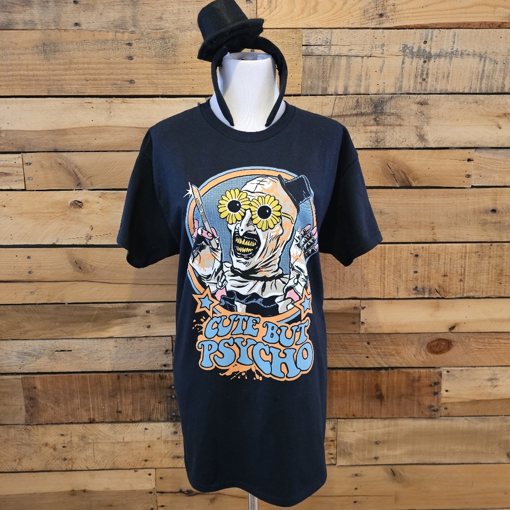 Terrifier Art The Clown "Cute But Psycho" T-shirt Unisex size L